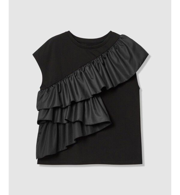 LOULOU WILLOUGHBY「【LOULOU WILLOUGHBY】スパイラルフリルＴシャツ」|Tシャツ・カットソー|