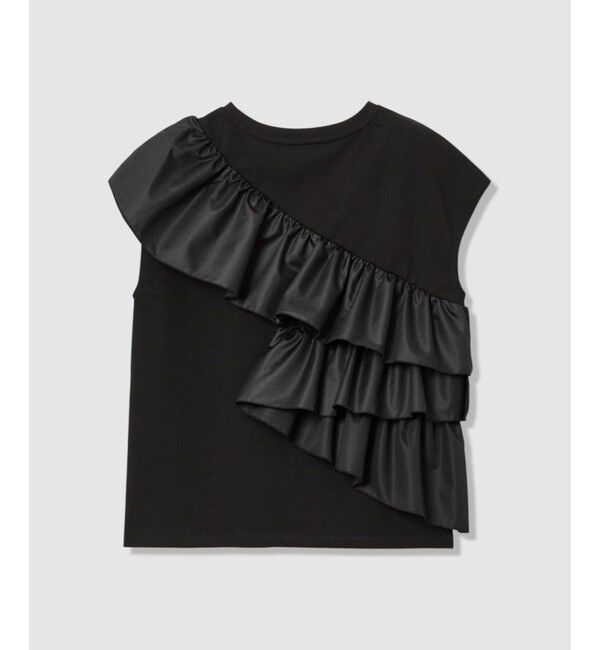 LOULOU WILLOUGHBY「【LOULOU WILLOUGHBY】スパイラルフリルＴシャツ」|Tシャツ・カットソー|