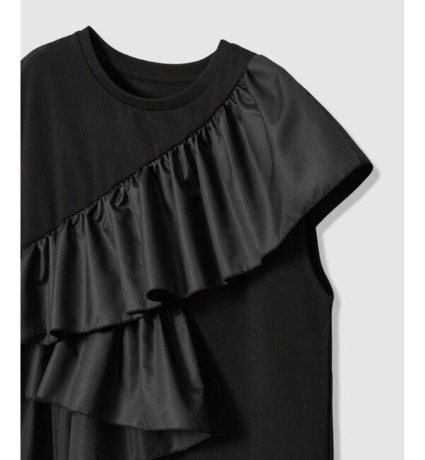 LOULOU WILLOUGHBY「【LOULOU WILLOUGHBY】スパイラルフリルＴシャツ」|Tシャツ・カットソー|