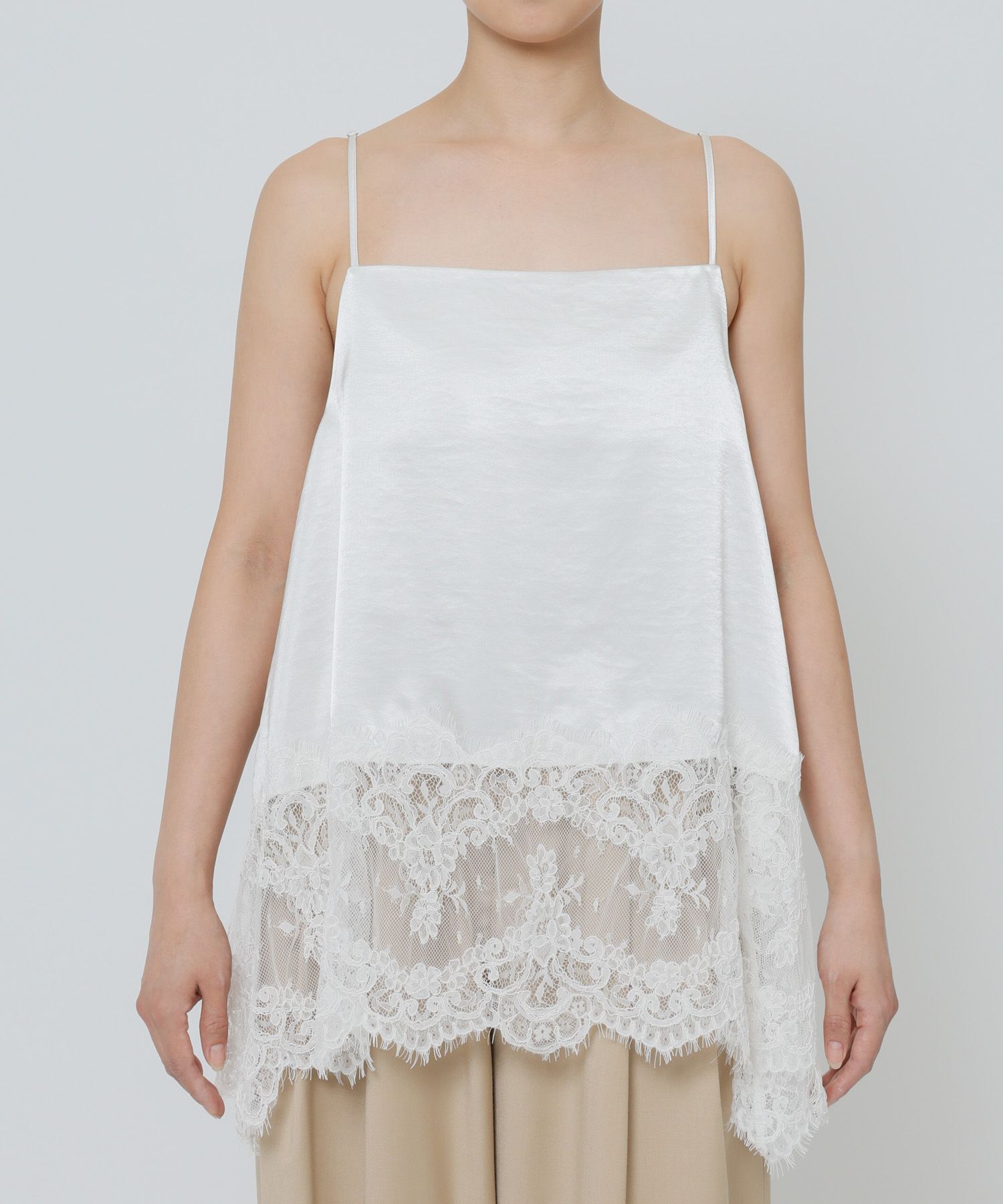 BABYLONE「ヘムレースキャミソール」|キャミソール|