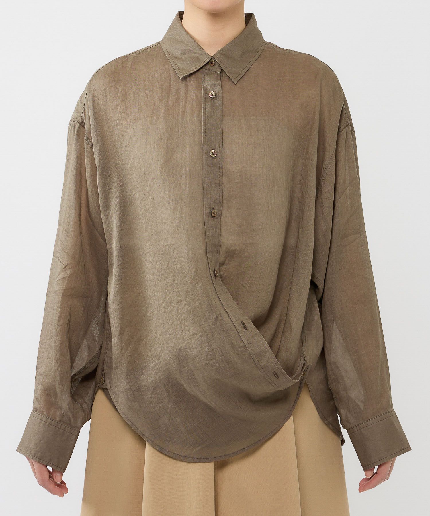 BABYLONE「ラミーシアーカシュクールシャツ」|シャツ・ブラウス|