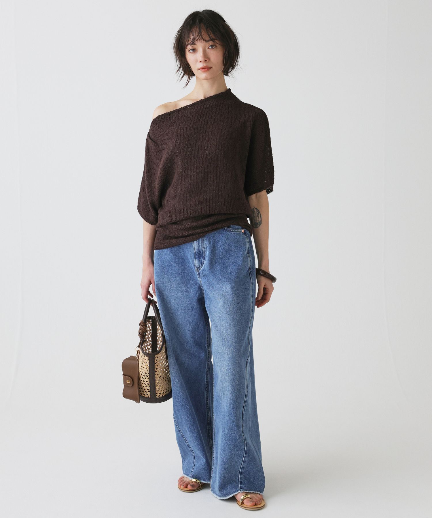 BABYLONE「ニュアンスドレープニット」|ニット・セーター|