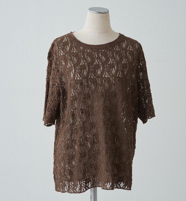  「ストレッチレースTシャツ」|Tシャツ・カットソー|