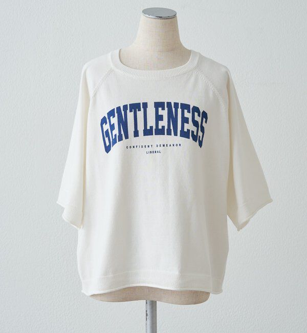  「アソートプリントハーフスリーブニット」|ニット・セーター|