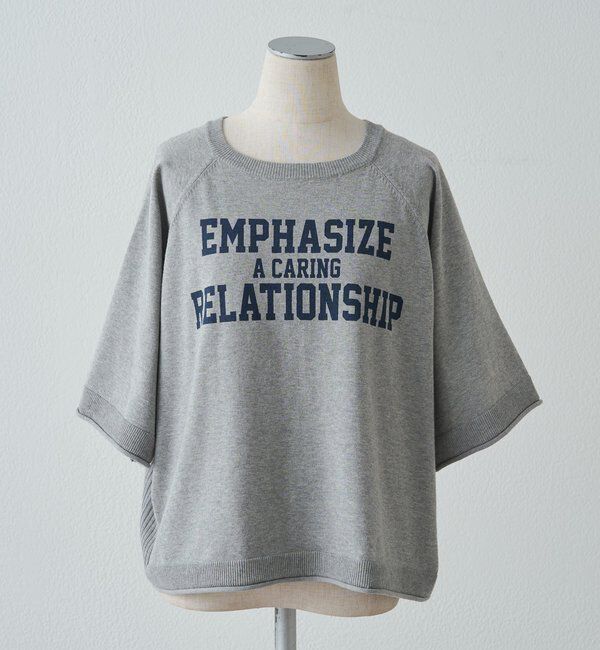  「アソートプリントハーフスリーブニット」|ニット・セーター|