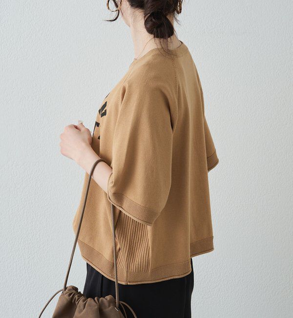  「アソートプリントハーフスリーブニット」|ニット・セーター|