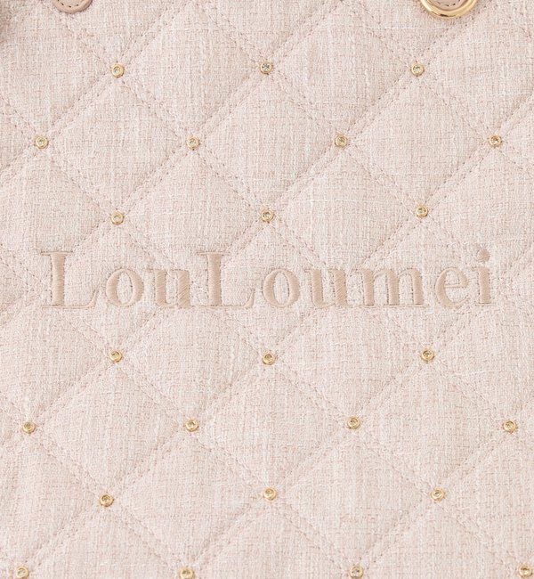  「【LouLoumei】キルティングビジューリボンチャームキャリーオントート」|ショルダー・メッセンジャー|