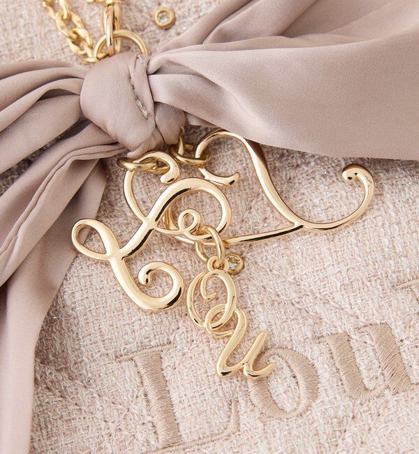  「【LouLoumei】キルティングビジューリボンチャームキャリーオントート」|ショルダー・メッセンジャー|