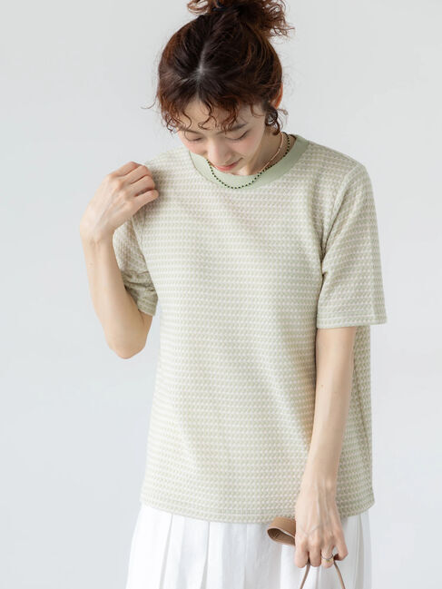 Lugnoncure「ハニカム柄カットジャカードトップス」|その他|ミント