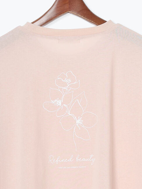 Te chichi TERRASSE「【接触冷感】ドローイングフラワーTシャツ」|Tシャツ・カットソー|