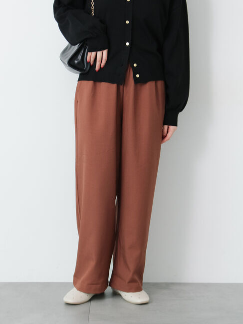 Te chichi TERRASSE「【選べる着丈】ストレートイージーパンツ」|その他|ブラウン