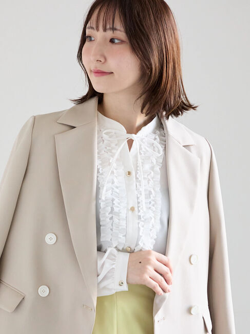 Te chichi「フロントフリルキーネックブラウス」|シャツ・ブラウス|