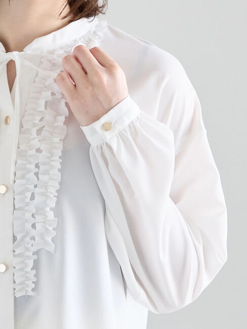 Te chichi「フロントフリルキーネックブラウス」|シャツ・ブラウス|