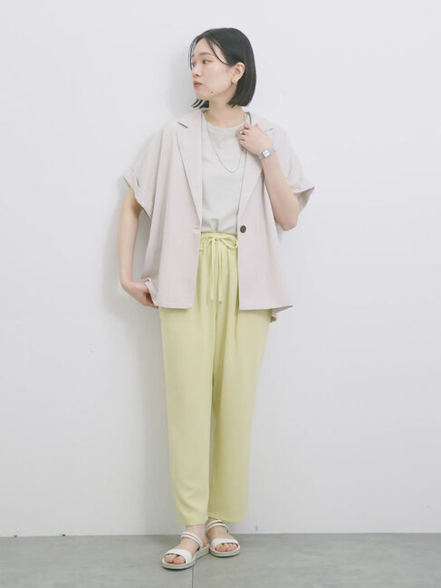 Samansa Mos2 blue「【接触冷感】マルチスタイルイージーパンツ」|その他|