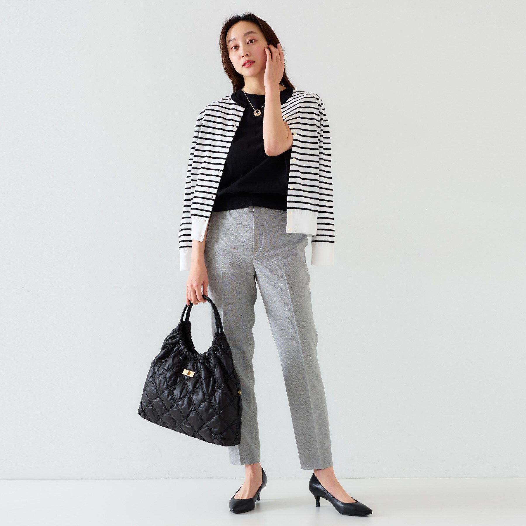 UNTITLED「【11色展開/コットン100/アンサンブル可能】 プルオーバーニット」|ニット・セーター|