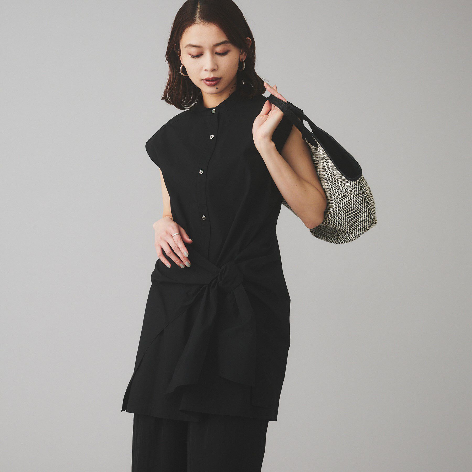 UNTITLED「【YENN】ロインクロス デザインシャツ」|シャツ・ブラウス|ブラック(019)