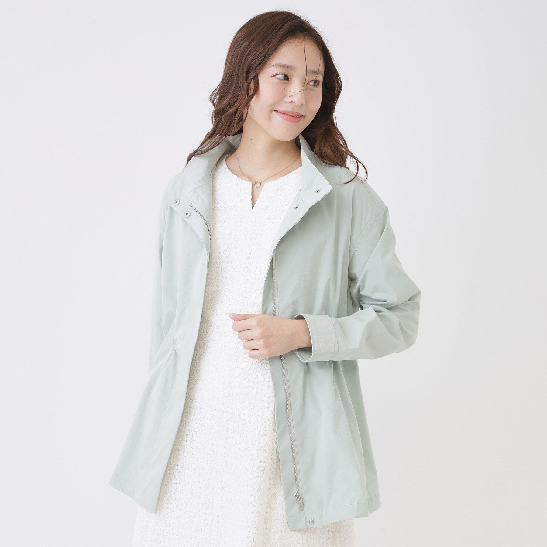 COUP DE CHANCE「【手洗い可／軽量/フードなし】スタンド衿ブルゾン」|ブルゾン・スタジャン|ミントグリーン(02