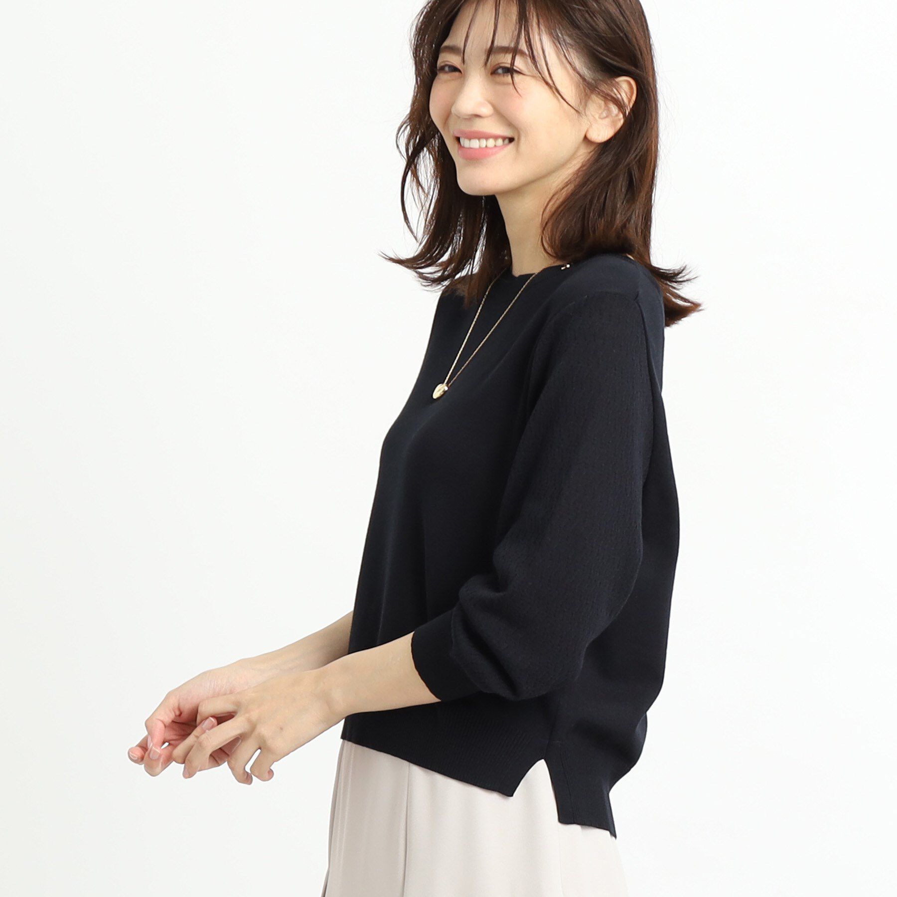 Reflect「【WEB先行カラーあり／洗える】パフスリーブニット」|ニット・セーター|