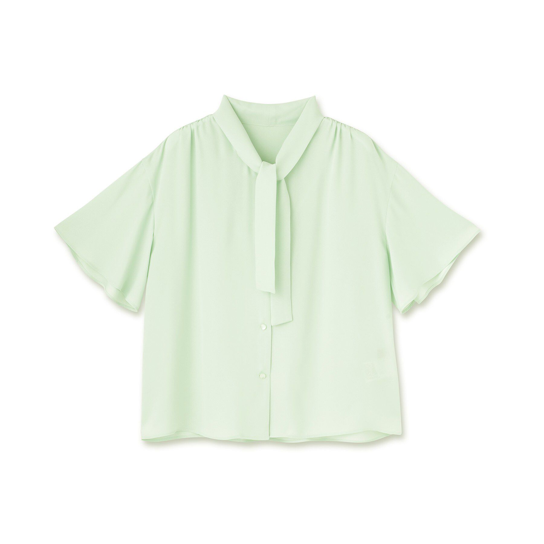 Reflect「【マシンウォッシュ可】フレアスリーブボウタイブラウス」|シャツ・ブラウス|