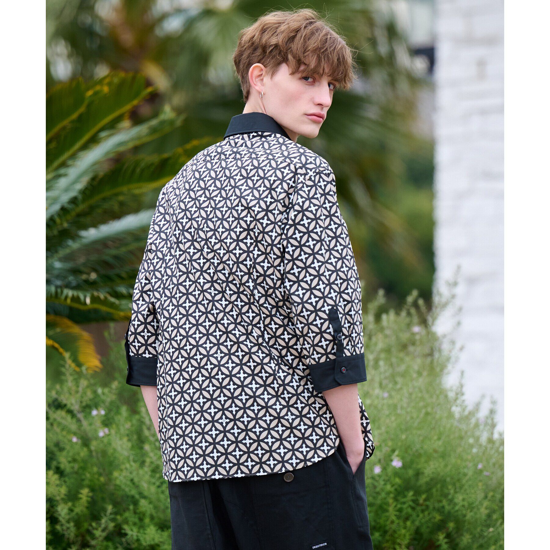 DRESSTERIOR「オーバーラップサークル スリークオーターシャツ」|シャツ・ブラウス|