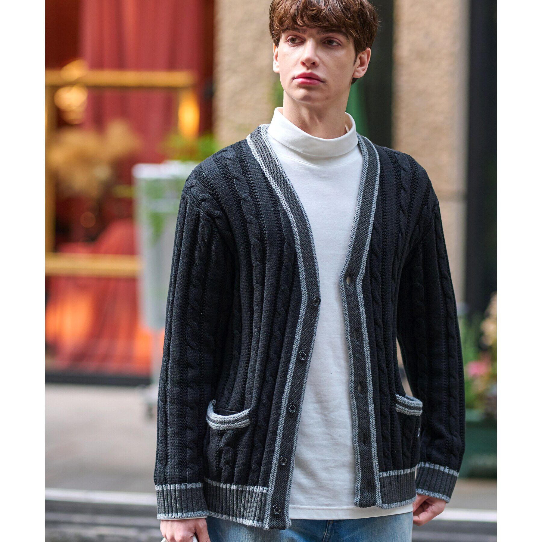 DRESSTERIOR「スプリングチルデン ニットロンドンカーディガン」|カーディガン|