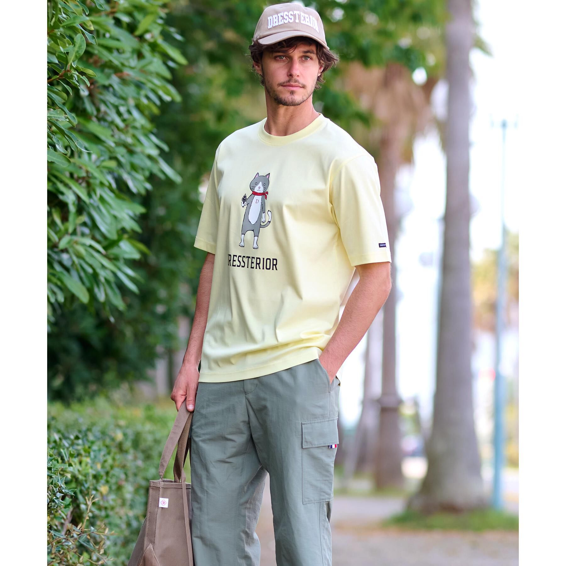 DRESSTERIOR「【接触冷感／抗菌防臭／消臭】ICE CLEAR COTTON キャットTシャツ」|Tシャツ・カットソー|