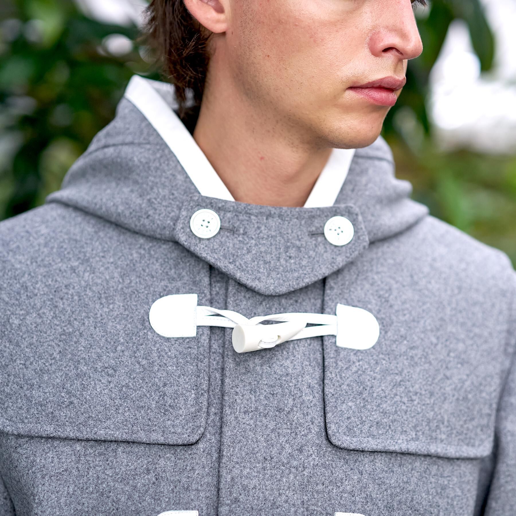 DRESSTERIOR「グレー メルトンダッフルジャケット」|ダッフルコート|