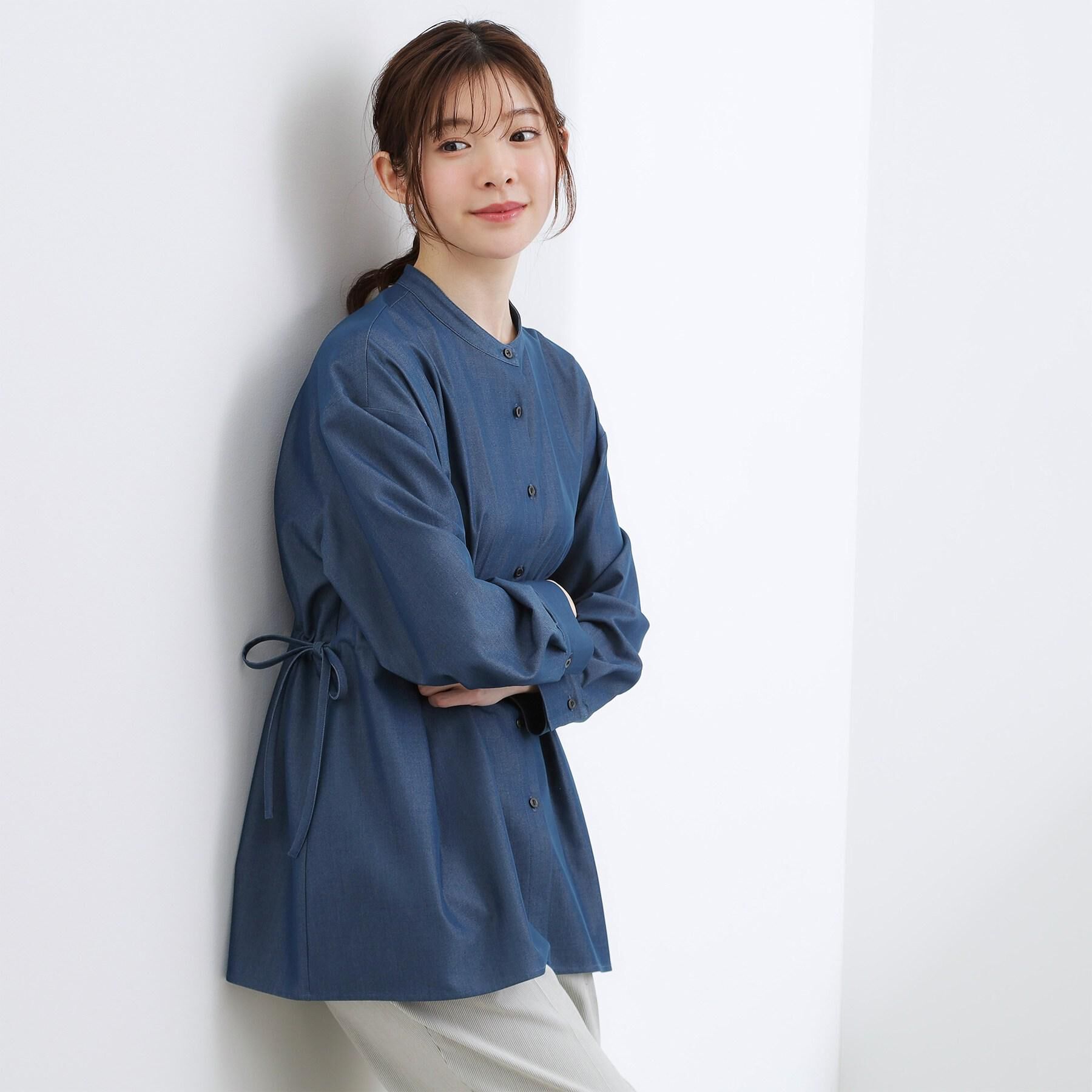 grove「【体型カバー】ウエストタック スタンドネックシャツ」|シャツ・ブラウス|