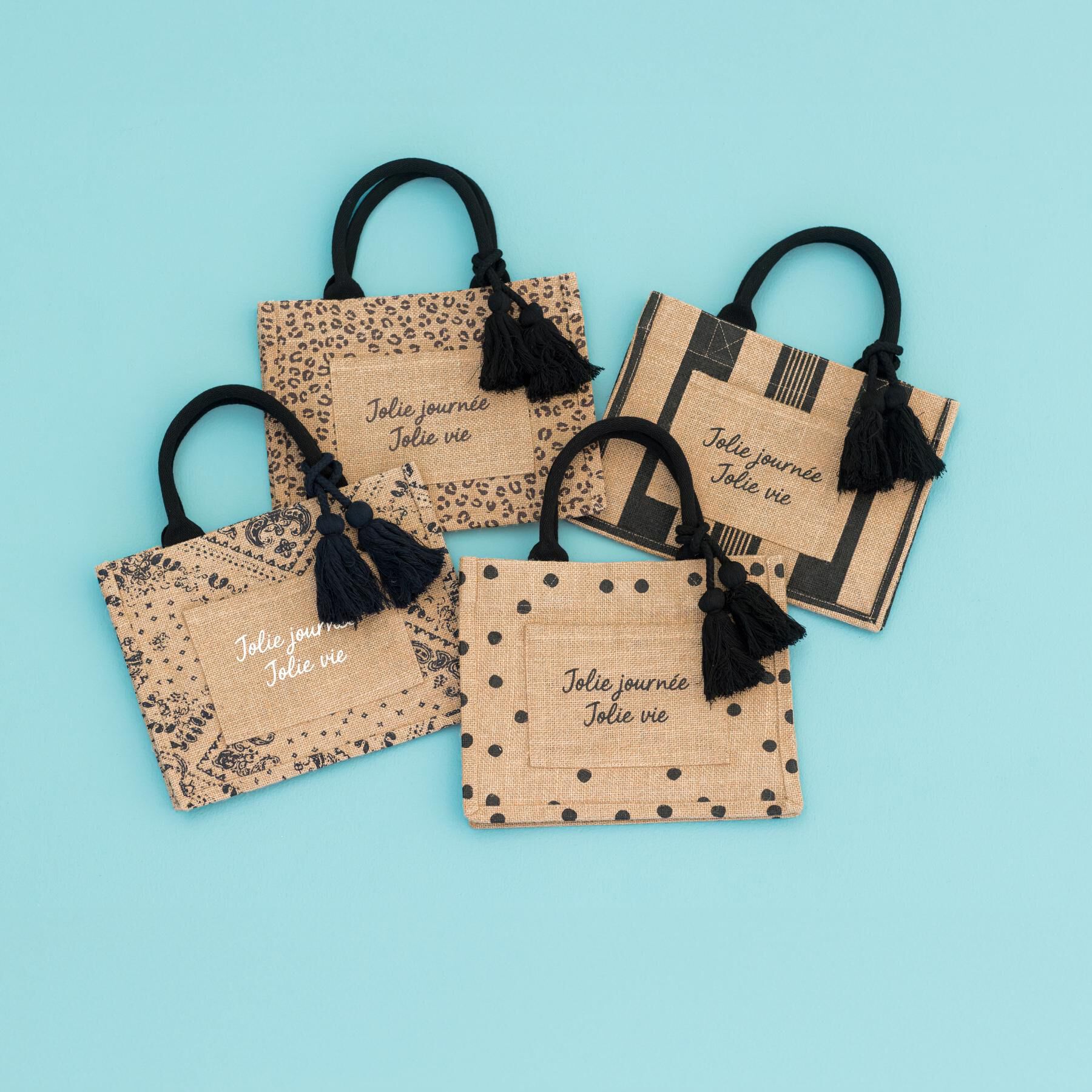 grove「アソートジュートタッセルトート」|トートバッグ|