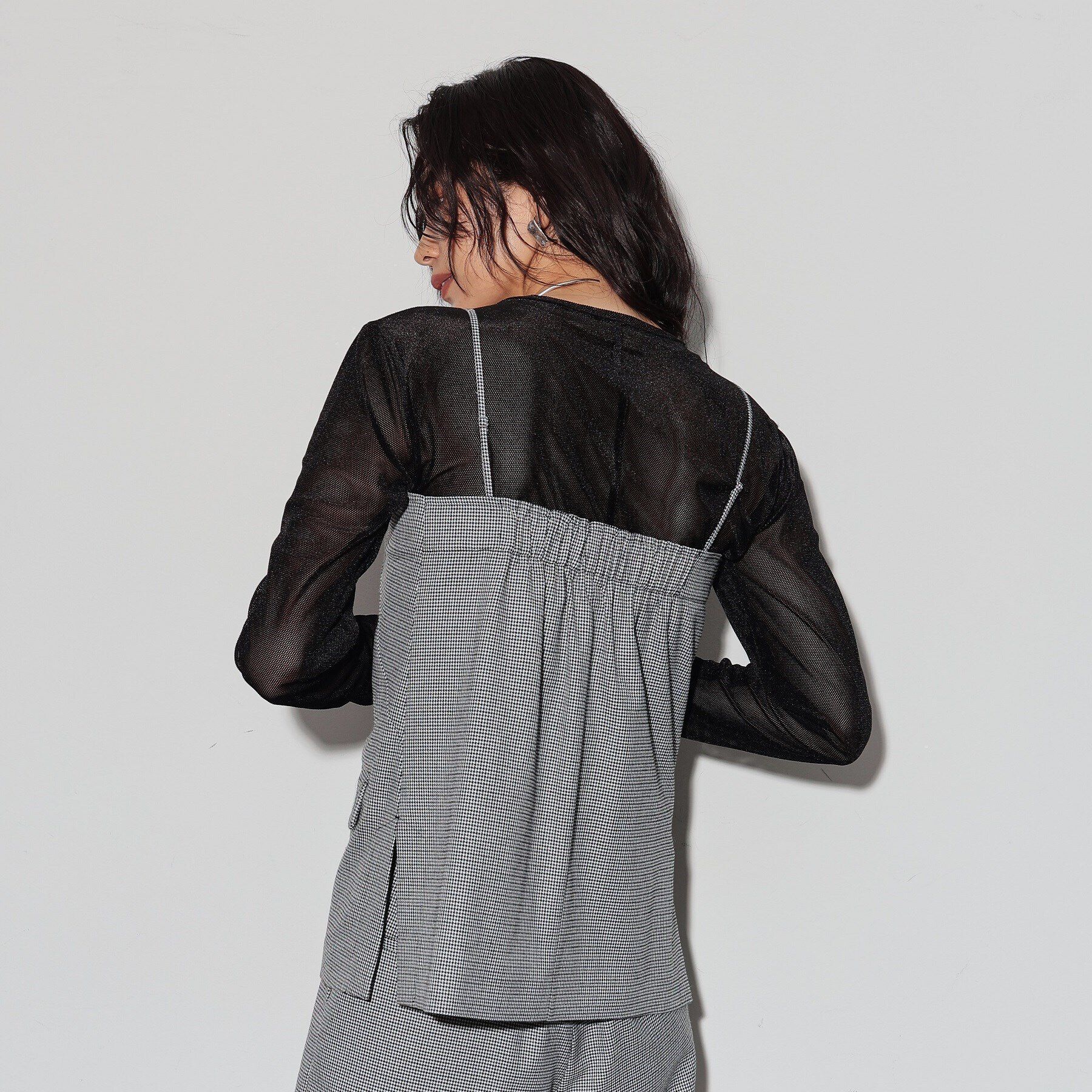 GALLEST「ベアトップチェックジレ」|ベスト・ジレ|