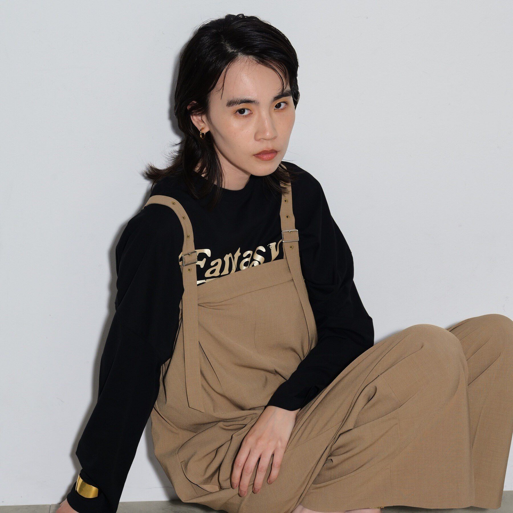 GALLEST「ヴィンテージロゴプリントロングTシャツ」|Tシャツ・カットソー|ﾌﾞﾗｯｸ(019)