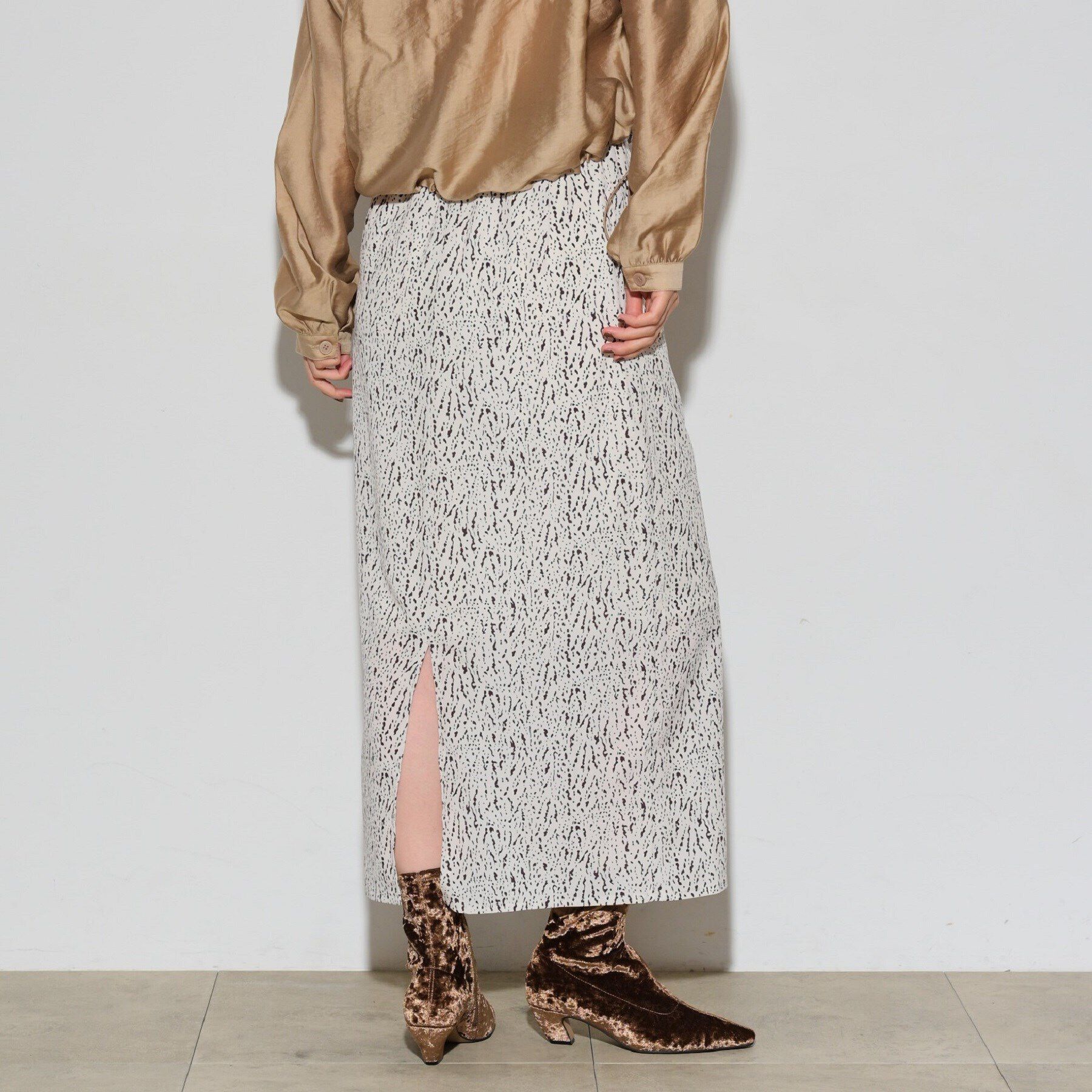 GALLEST「変形ドットナロースカート」|スカート|