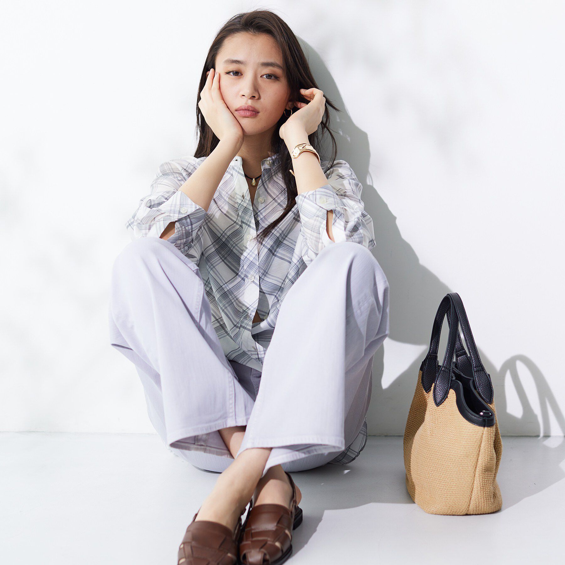 INDIVI「【褒められデニム】ワイドストレート デニムパンツ」|デニム|