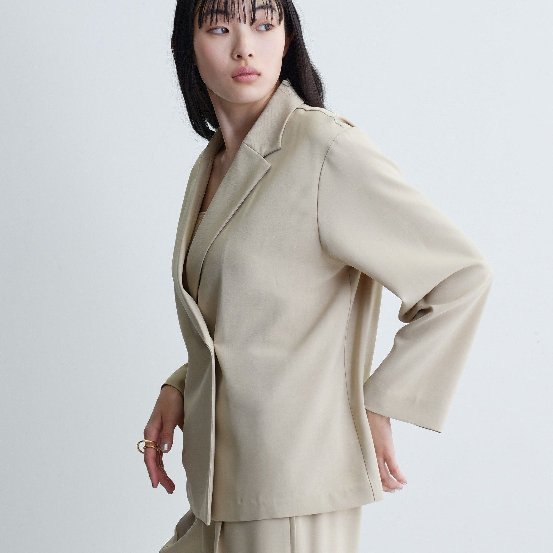 GALLEST「【セットアップ可】モードフィットダブルボタンジャケット【カセット服/オケージョン/通勤】」|テーラードジャケット|