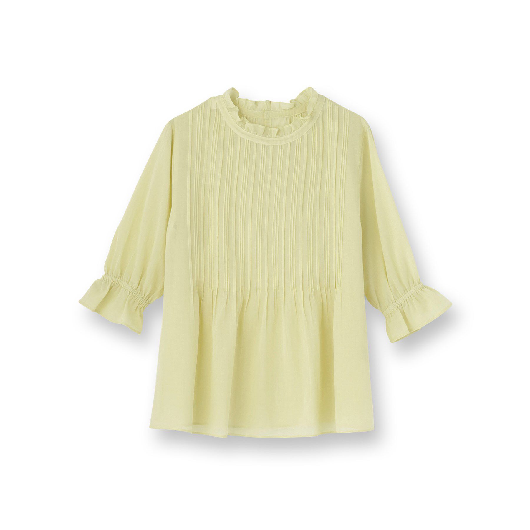 INDIVI「【洗える/コットン】ピンタックシアーブラウス」|シャツ・ブラウス|