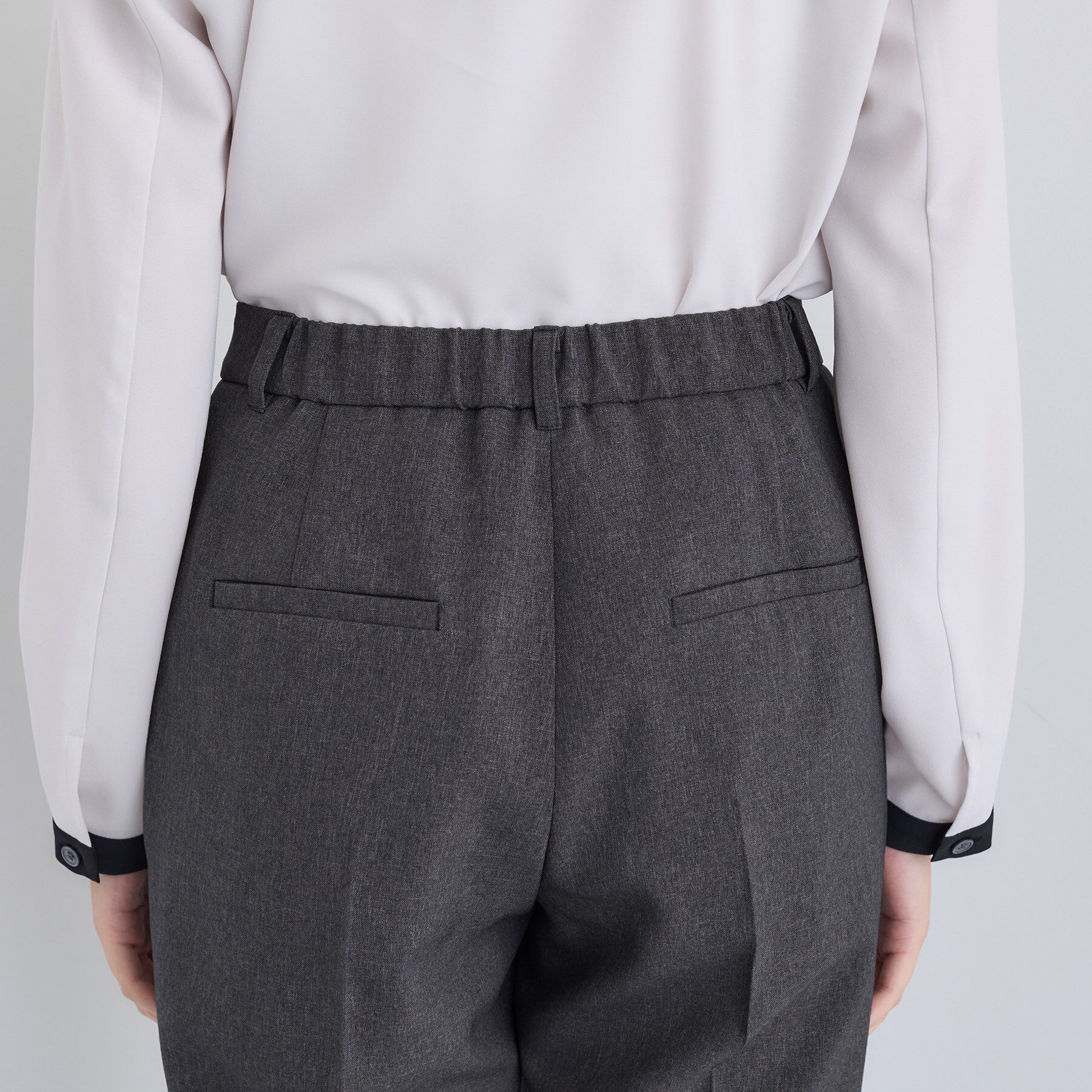 INDIVI「【洗える／通勤／スーツ】メランジストレッチ テーパードパンツ」|スーツ|