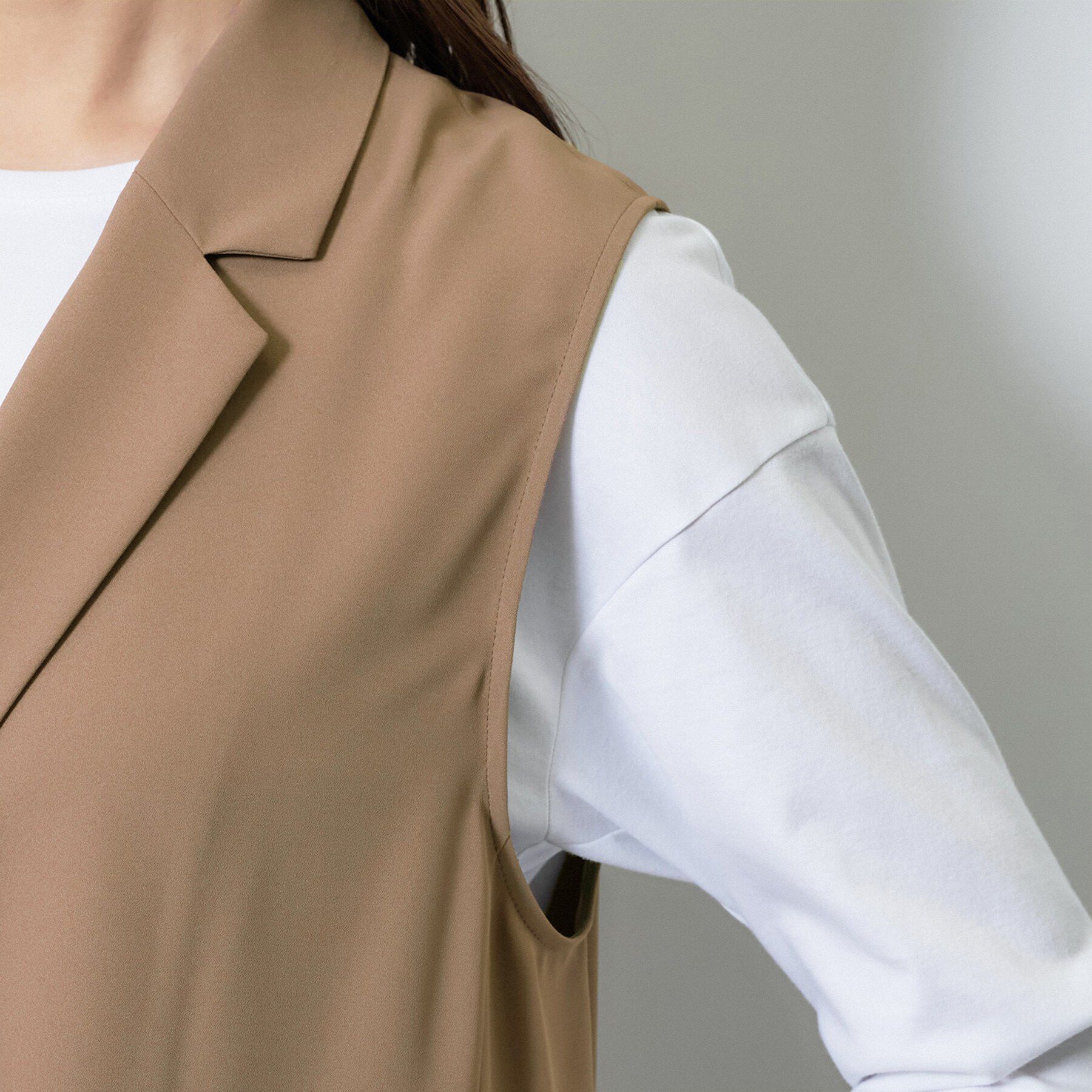 INDIVI「【さらに軽く軽快！／着る日傘】颯爽ジレジャケット」|ベスト・ジレ|