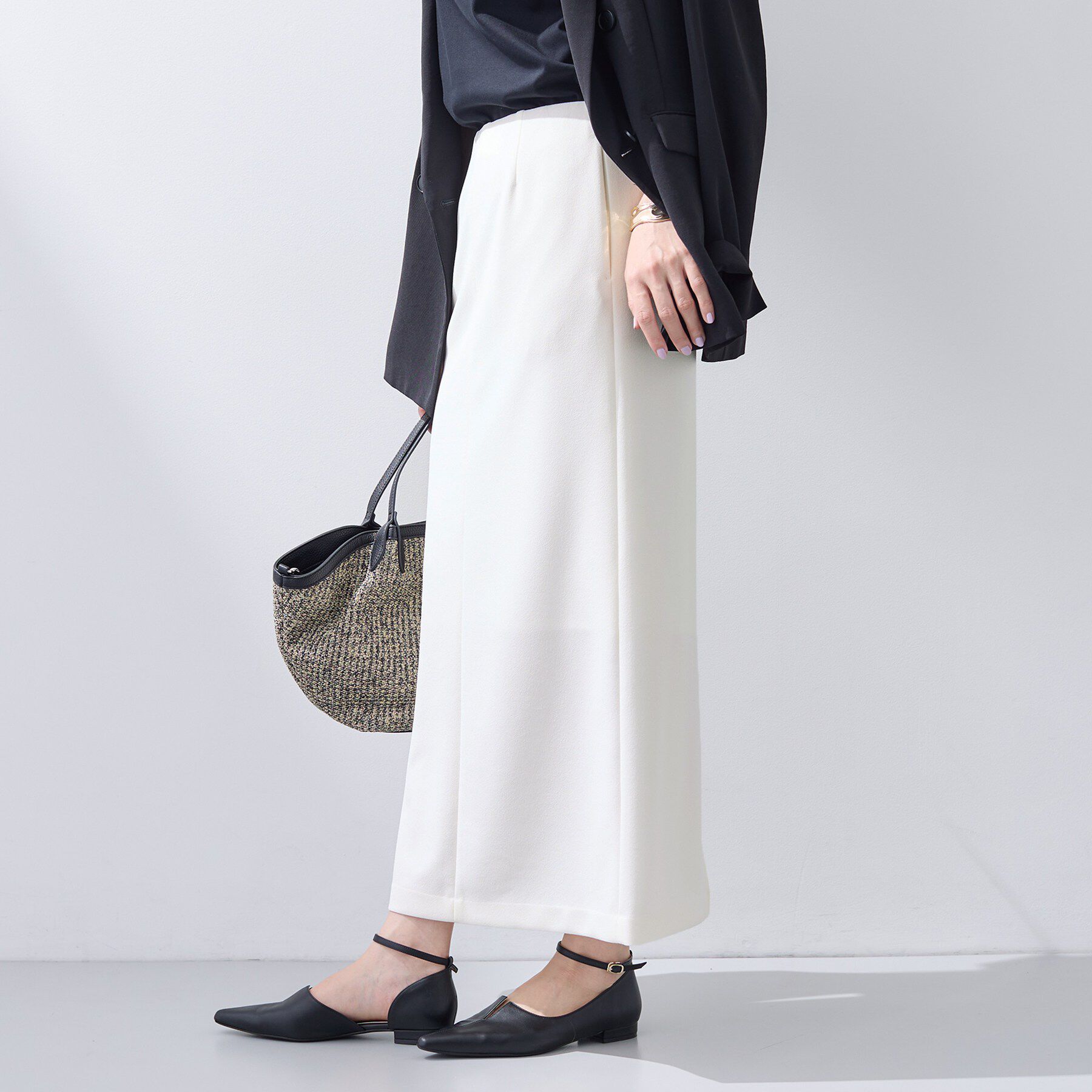 INDIVI「【洗える／Iライン】ジャージスカート」|スカート|