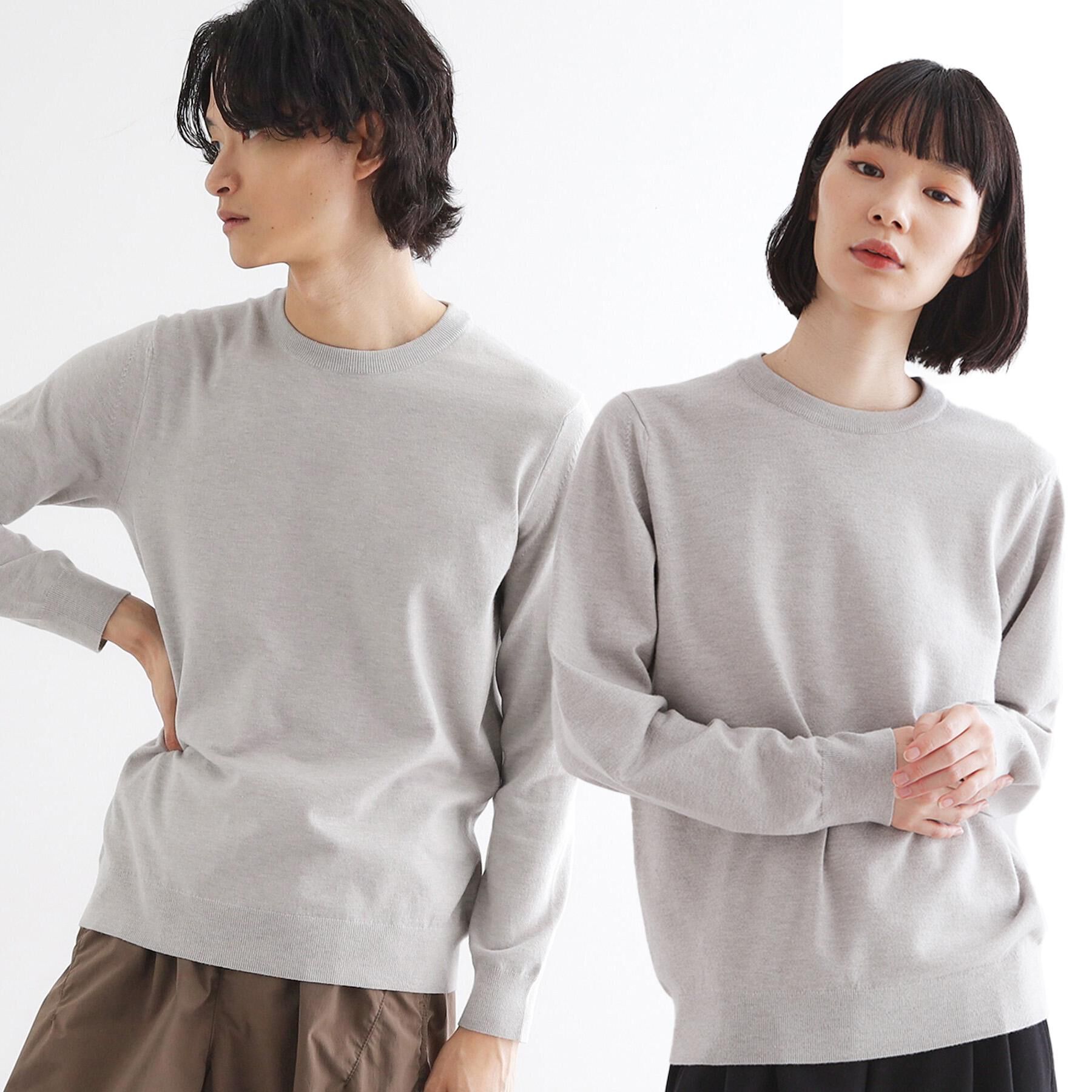 tk.TAKEO KIKUCHI「ハイゲージコンパクトニットクルー」|ニット・セーター|ライトグレー(011