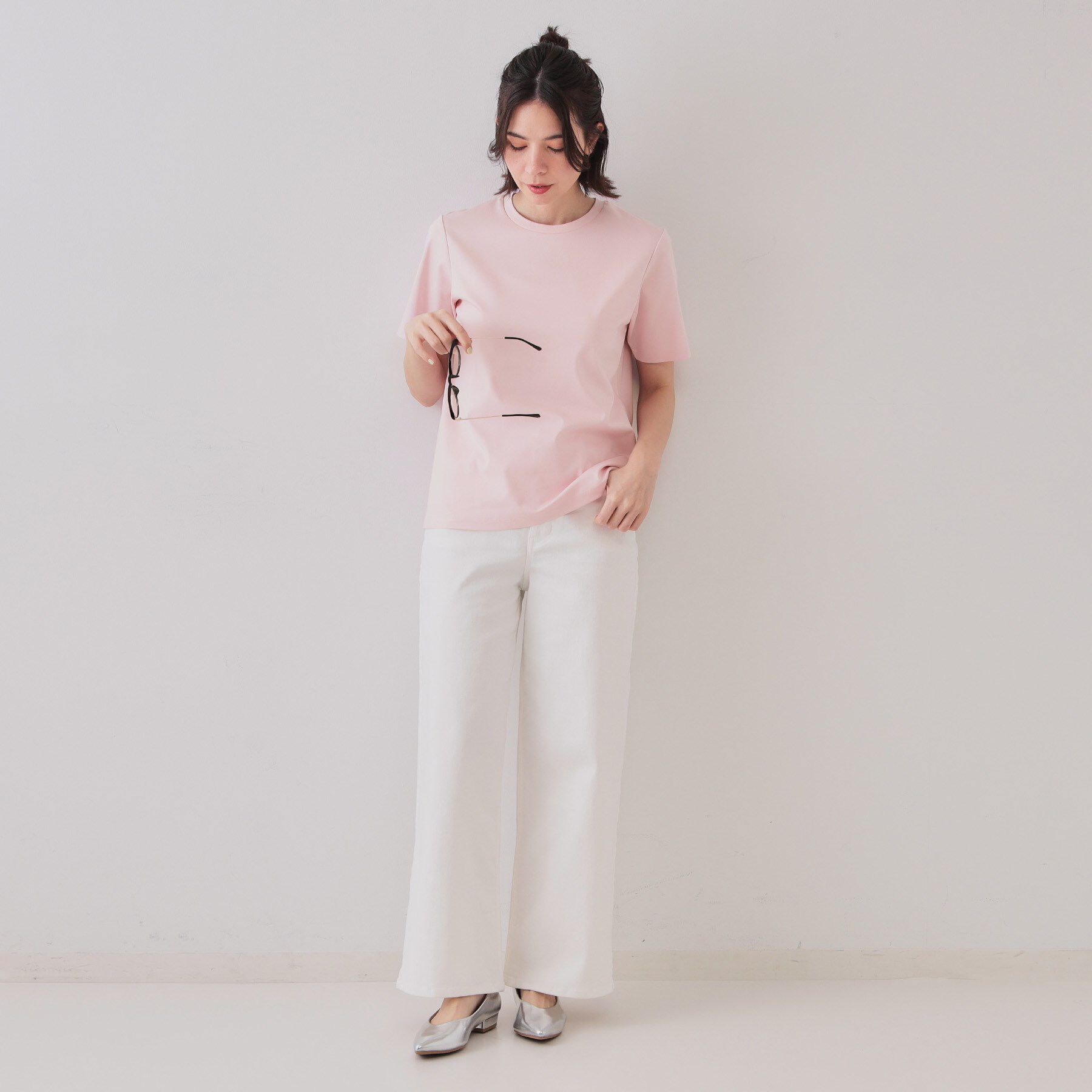 OPAQUE.CLIP「《5色展開/SS-LLサイズ》ベーシックTシャツ【UV/接触冷感/洗濯機洗い可】」|Tシャツ・カットソー|