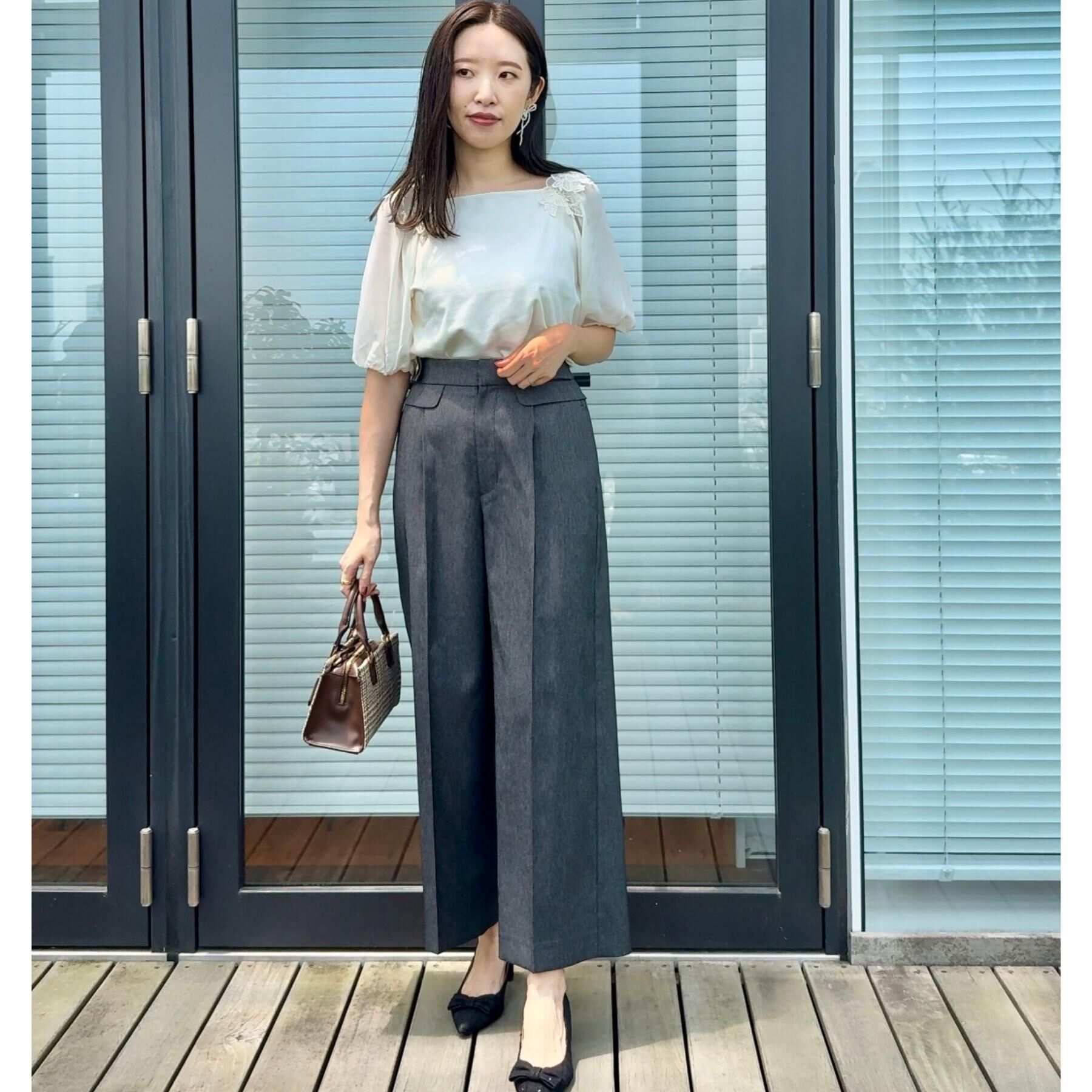 Couture broach「【マシンウォッシャブル・UVケア・接触冷感】ラグランレースドッキングカットソー」|Tシャツ・カットソー|