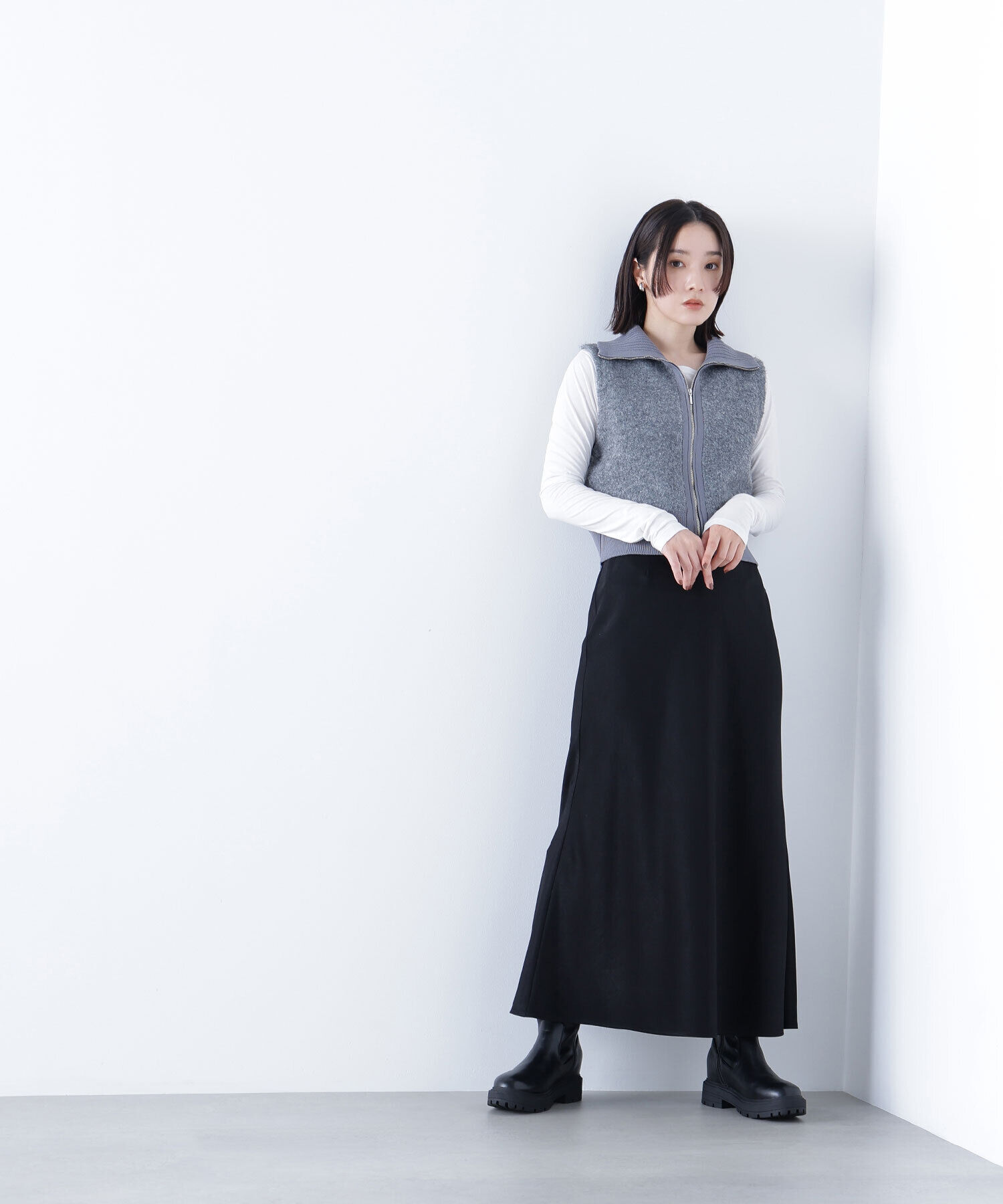  「バイアスサテンナロースカート」|スカート|