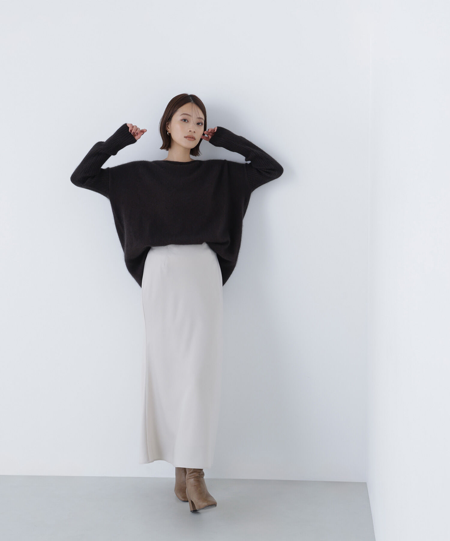  「バイアスサテンナロースカート」|スカート|