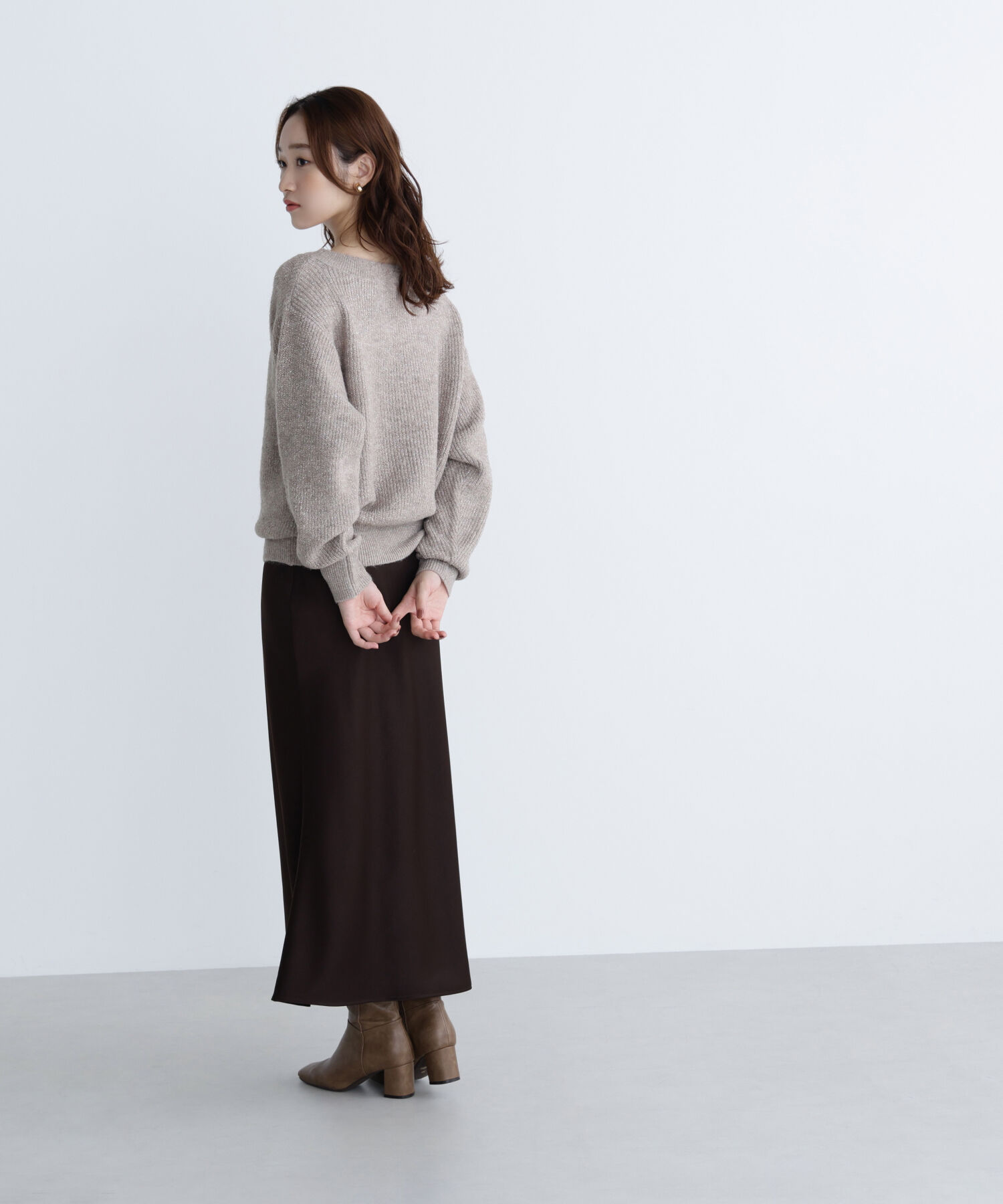  「バイアスサテンナロースカート」|スカート|