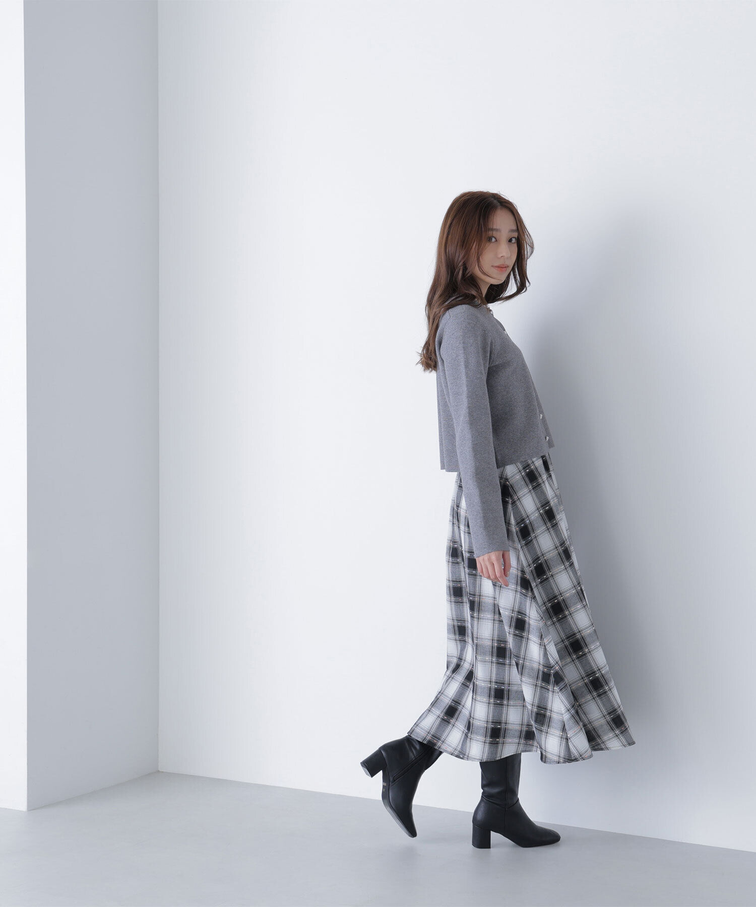  「ハートボタンニットジャケット」|ニット・セーター|