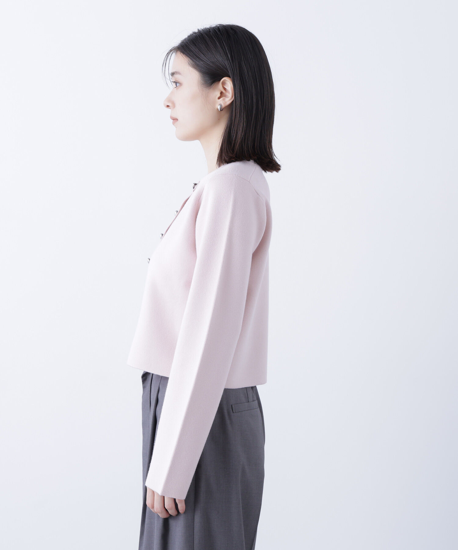  「ハートボタンニットジャケット」|ニット・セーター|