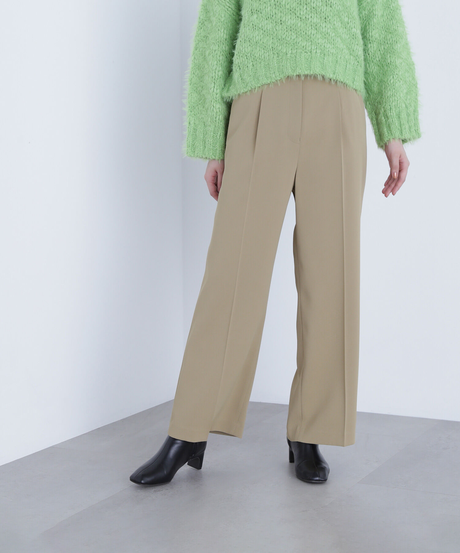  「メタルディティールタックワイドパンツ」|その他|オリーブベー 4