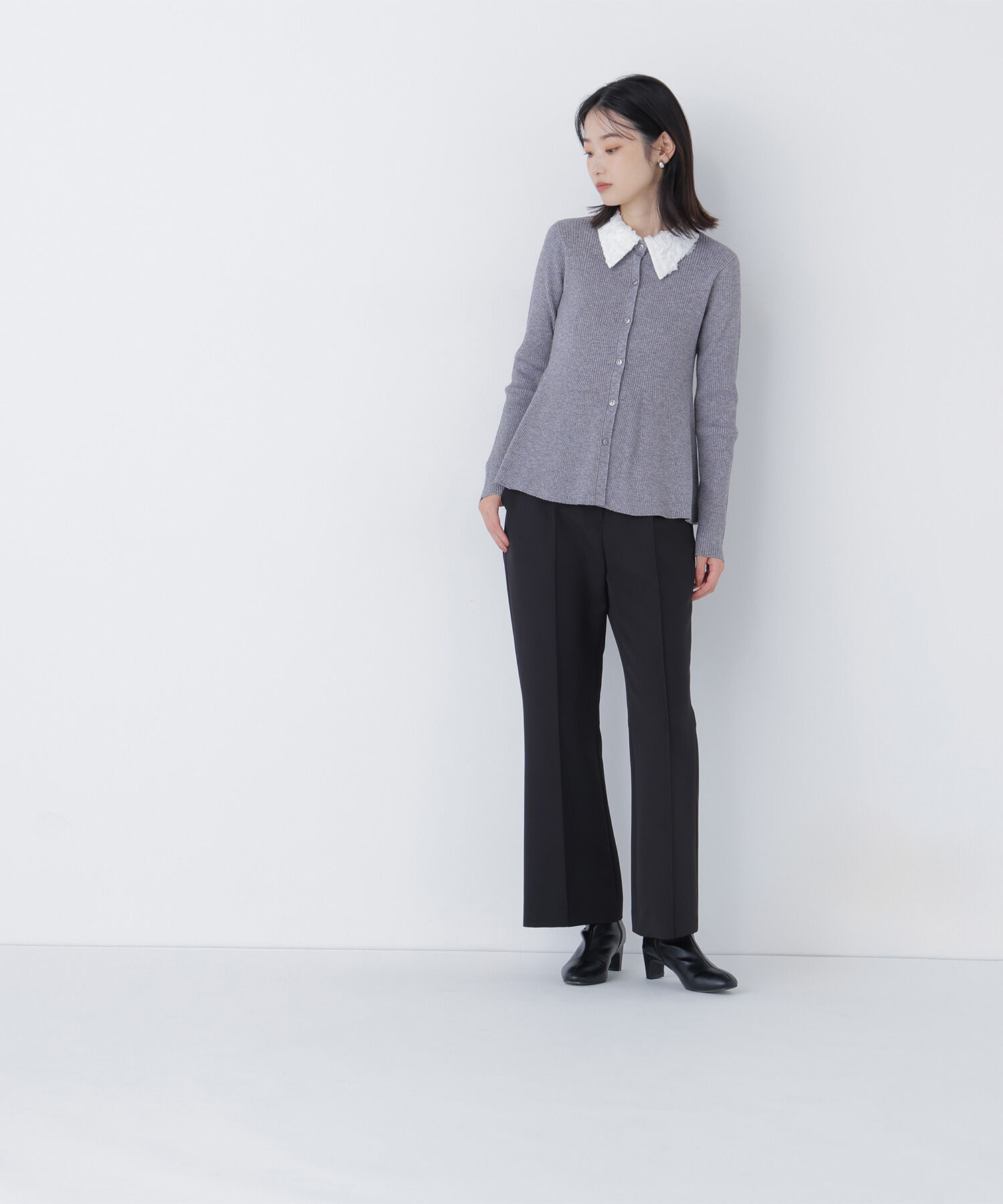  「2wayカラーペプラムニット」|ニット・セーター|