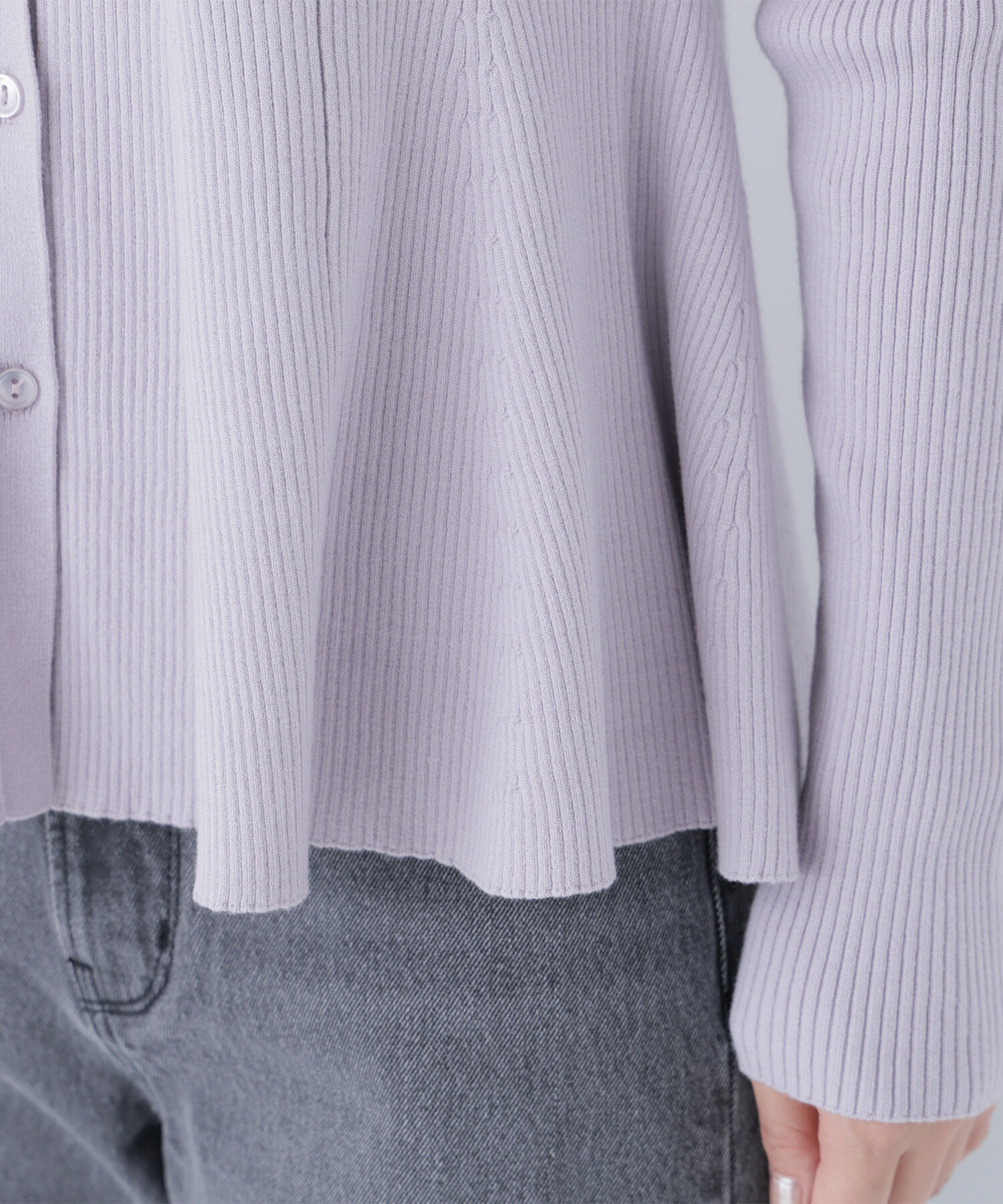  「2wayカラーペプラムニット」|ニット・セーター|