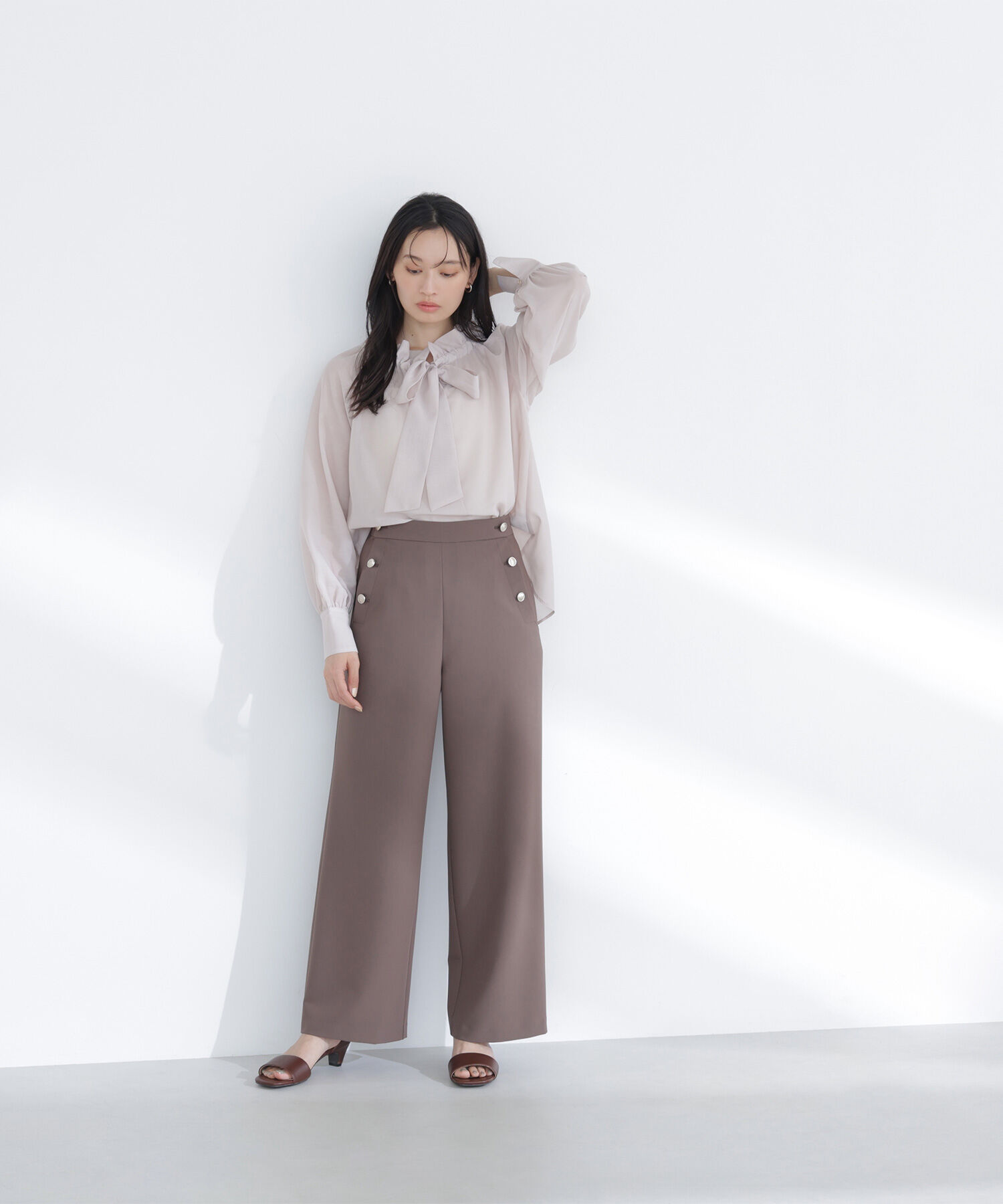  「2wayシアーボウタイブラウス」|シャツ・ブラウス|